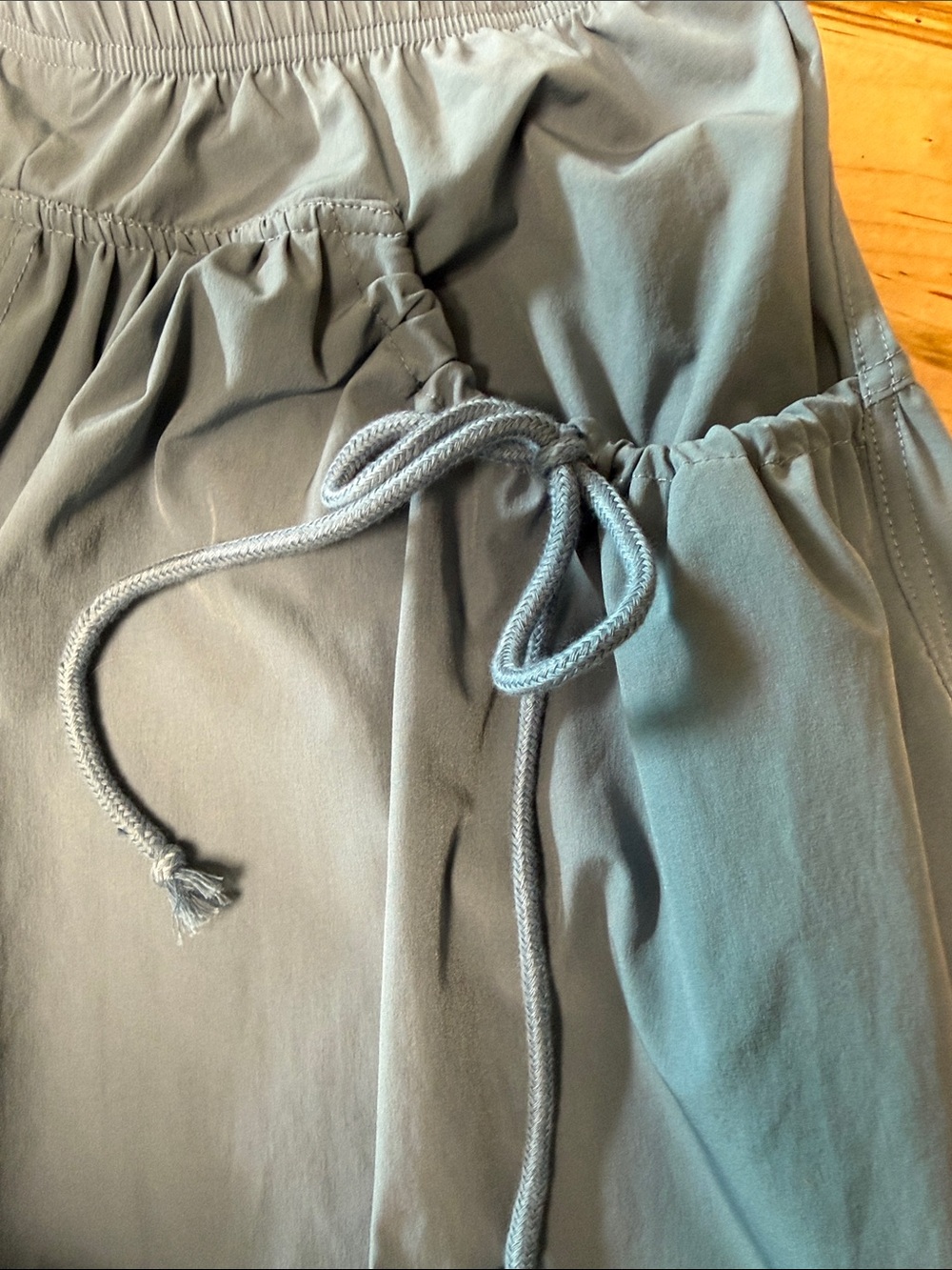 Wide Leg Drawstring Pockets Lounge Pants in Slate Blue- M - Picture 5 of 6